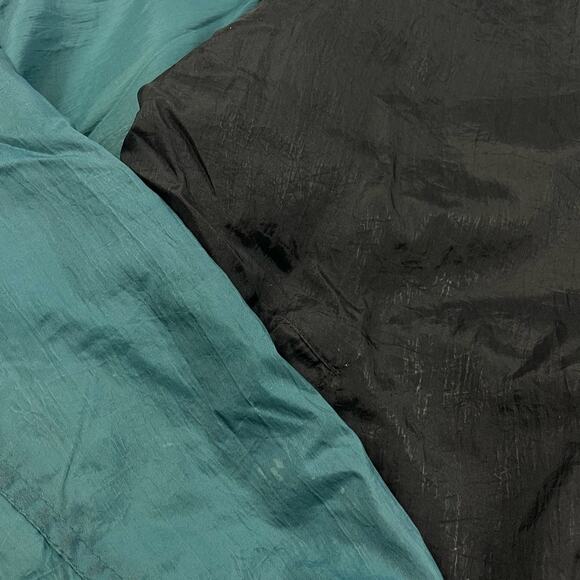 Vintage 90s Wilson Black & Green Windbreaker Gym Athletic Jacket Medium - Picture 4 of 8